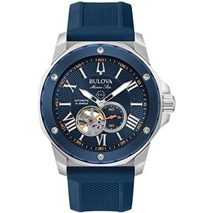 Bulova automatisch horloge 98a303, blauw, Riemen.