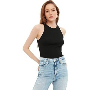 Trendyol Dames Black Way Trico Blouse, Extra Small