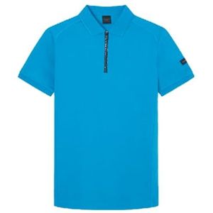 Hackett London Heren Hs Knit Crew Polo, Blauw (Hypa Blue), 3XL, Blauw (Hypa Blue), 3XL