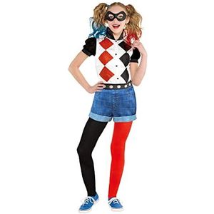 (PKT) (Fix 25/25**(25) (9906094) Harley Quinn klassiek kostuum voor kinderen, meisjes, (6-8 jr)