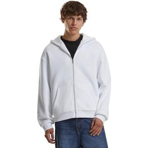 Build Your Brand - Fluffy Zip Hoody - Sweatshirt - Grijs - 70% Katoen 30% Polyester, 330 g/m²