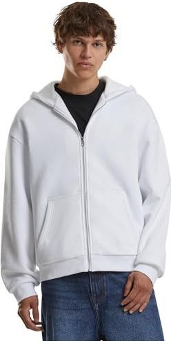 Build Your Brand - Fluffy Zip Hoody - Sweatshirt - Grijs - 70% Katoen 30% Polyester, 330 g/m²