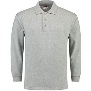 Tricorp 301004 casual polokraag sweatshirt, 60% gekamd katoen/40% polyester, 280 g/m², grijs melange, maat 3XL