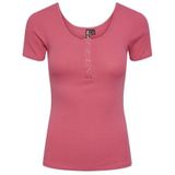 PIECES Pckitte Ss Top Noos T-shirt voor dames, roze (hot pink), L