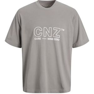 Jack & Jones - Shirt CNZ - Grijs/Wit - Kwartmouw - Ronde Hals