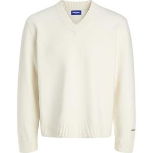 Jack & Jones - Trui - Wolwit - Knitwear - V-hals