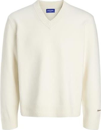 Jack & Jones - Trui - Wolwit - Knitwear - V-hals