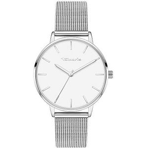 Tamaris Horloge, zilver/wit., 36 mm, modern