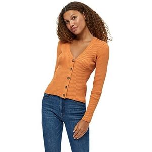 Peppercorn Dames Tana Rib Longsleeve Cardigan, Perzik Caramel, L