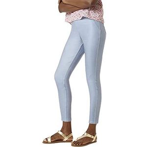 HUE Dames Omkeerbare Denim High Rise Leggings Kousen, Chambray/Wit, XL