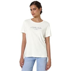Street One Studio Damesshirt met foliewoorden, off-white, 38