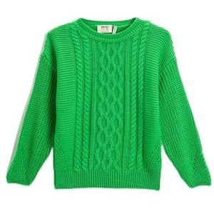 Koton Girls's Cable Knit Detail Sweater, groen (787), 5-6 Jaar