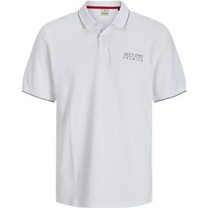 JACK & JONES heren jprbluatlas polo, wit, XS