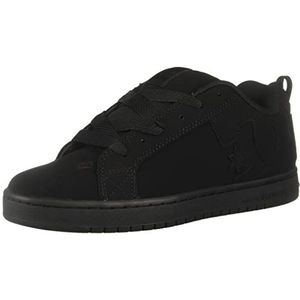 DC Shoes Court Graffik-Low-Top Shoes voor heren, uniseks, skateboardschoenen, volwassenen, zwart/zwart, 38 EU, Blanco Y Gris