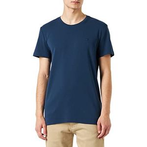 MUSTANG Heren Style Aaron C Basic T-shirt, Insignia Blue 5230, S, Insignia Blue 5230, S