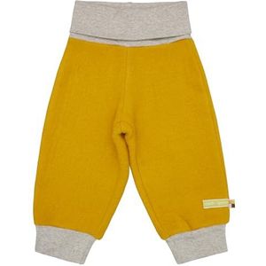 loud + proud Uniseks wollen fleece voor kinderen, GOTS-gecertificeerd, vrijetijdsbroek, curry, 62-68