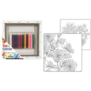 MAINS D'ARTISTE - Bloemenkleurplaat - Creatieve Hobby - 030095 - Kleuren - Willekeurig Patroon - Kinder Speelgoed - Creativiteit - Knutselactiviteiten - Compleet Pakket - Vanaf 5 jaar