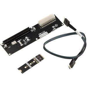KALEA-INFORMATIQUE M2 NVMe M Key naar PCIe 16x Gen 4.0 32G adapterconversieplaat die compatibel is met alle PCIe kaarten, inclusief grafische GPU's. Oculink SFF-8611 hogesnelheidsverbinding