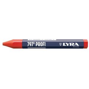L4870017, LYRA 797® PROFI Forster- en signierkrijt (oliegebaseerd) voor weerbestendige markeringen, doos met 12 rode krijtjes