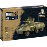 Italeri 25759 1:56 M8/M20 Greyhound - modelbouw, bouwpakket, staande modelbouw, knutselen, hobby, lijmen, plastic bouwset, detailgetrouw, ongelakt