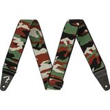 Fender® »WEIGHLOSS CAMO STRAP - 2""« Elastische gitaarriem in camouflage-look - 5cm breedte - kleur: Woodland Camo