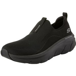 Skechers Dames D'LUX Walker 2.0 Bold State, zwart gebreid/gunmetal trim, 6 UK, Zwarte gebreide Gunmetal Trim, 6