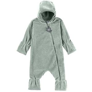 Sterntaler Babyoverall fleece uniseks - jumpsuit van microfleece borduurwerk, ritssluiting, hand- en voetwarmers, steengroen, 74