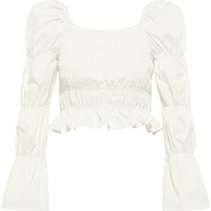 faina Dames blouse tuxe, wolwit, XS, Wollweiss, XS