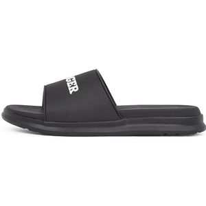 TOMMY HILFIGER Heren DUAL DISITY HILFIGER POOL SLIDE, ZWART (Zwart), 11 UK, Zwart, 46 EU