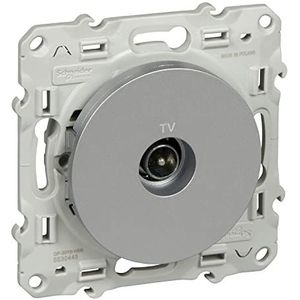 Schneider Electric S530445 Odace tv-stopcontact, aluminium