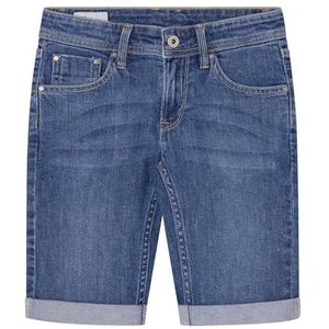 Pepe Jeans Slim Short Jr Shorts voor jongens, blauw (denim-MR5), 12 jaar, blauw (denim-mr5), 12 Jaren