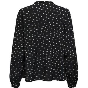 Onlnova Life Vis L/S Monica Top, zwart, XS