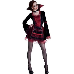 Boland - Kostuum voor volwassenen Vampire Empress, jurk met kraag, vampier dame, spinnenvrouw, carnaval, halloween, themafeest, horror
