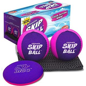 Ultimate Skip Ball (Roze/Paars) Leuke rubberachtige strandballen en het beste waterspeelgoed voor buiten voor meisjes, tieners en cadeaus voor vrouwen die alles hebben - Coole verjaardagscadeaus voor spelletjes op feestjes en Kerstmis 2022