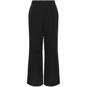 PIECES Vrouwelijke broek met wijde pijpen PCBOZZY HW, zwart, (XL) W x 32L