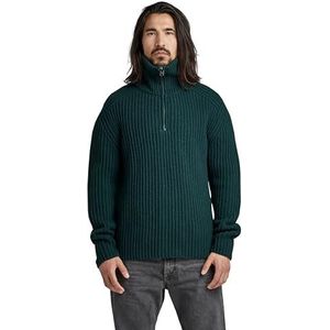 G-STAR RAW Heren Chunky Skipper Knit Sweater, Green (laub D170-4287), L
