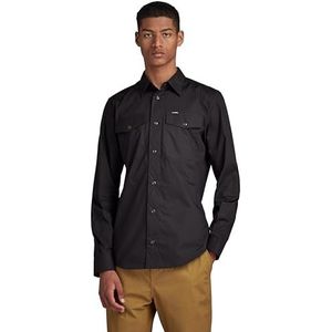 Marine Slim Shirt, Zwart (Dk Black D20165-4481-6484), XXL