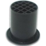 HQ-Power Basreflexbuis, voor luidsprekerkast, met beschermingsrooster, Ø 50 x 51 mm, kunststof, zwart
