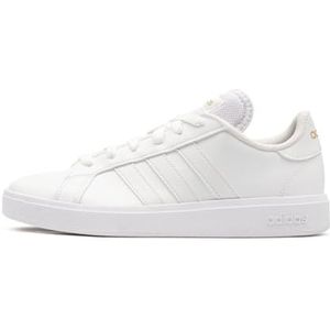 adidas Grand Court Base 2.0 dames sneakers, Ftwr wit ftwr wit goud met, 39 EU