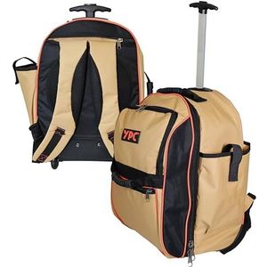 YPC Juggernaut Trolley Gereedschapsrugzak XXL – waterdichte gereedschapsorganizer, stabiele telescopische handgreep, handgrepen en kunststof bodem, schouderriem met borstriem, zand, 54 x 36 x 25 cm