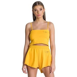Gianni Kavanagh Yellow Core Crop Top T-shirt voor dames, Red, XS