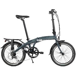 U.GO Unisex Dare U•GO D7 Folding Bike 20 inch vouwfietsen, grijs, effen