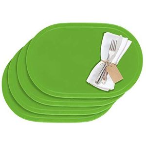 Westmark Set van 4 placemats, 45,5 x 29 cm, vinyl, groen, Saleen-collectie: Fun