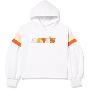 Levi's Meisjes Lvg Full Sleeve High Rise Hood 4ed500 Sweatshirt, Wit, 14 jaar