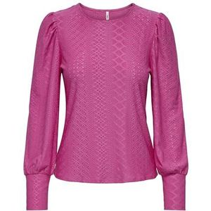 ONLY Dames Onlsandra L/S Puff JRS Noos Top, raspberry rose, XL