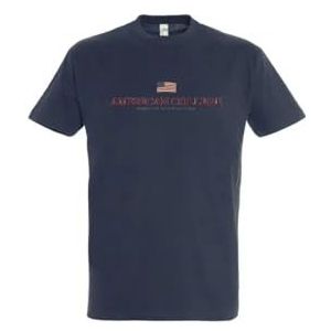 AMERICAN COLLEGE USA Uniseks T-shirt voor jongens en meisjes, blauw, 14 Jaar