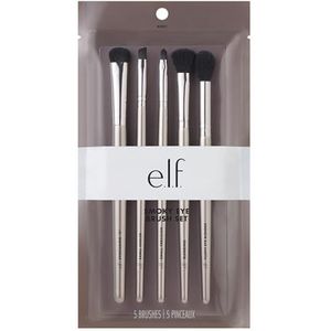 e.l.f. Smokey Eye Brush Kit, 5-delige borstelset voor oogschaduw- en make-uplooks, synthetische borstels, veganistisch en dierproefvrij