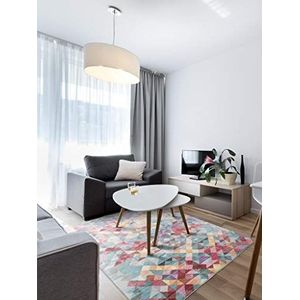 benuta Tapijt Visconti Multicolor 80x150 cm | Modern tapijt voor woon- en slaapkamer