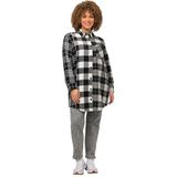 Ulla Popken - Tussenjas - Stone Grey / Zwart / Wit