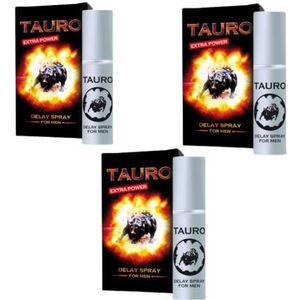 3 x Tauro Extra Power-Spray 5 ml + 3 gratis condooms, rubber